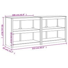 Vidaxl Vonkajšie kuchynské skrinky 2 ks cm masívna borovica