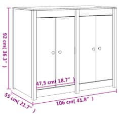 Petromila vidaXL Vonkajšia kuchynská skrinka masívna borovica