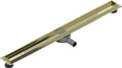 Mexen Flat 360 slim podlahový žľab otočný 80, zlatý (1540080)