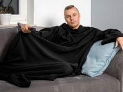 Froster Hrejivá deka s rukávmi - čierna