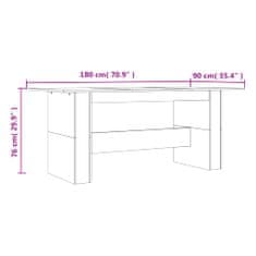 Petromila vidaXL Jedálenský stôl dymový dub 180x90x76 cm kompozitné drevo