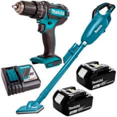 Makita KOMBO 2 sady skrutkovačov DHP482 Hoover DCL181F 18V 2x3Ah DLX2422