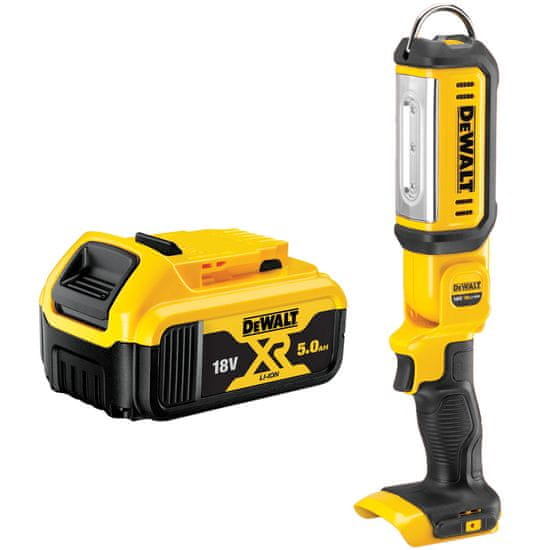 DeWalt Nabíjacia 18V 300/1000lm LED baterka DCL050 + 1x5Ah DCB184