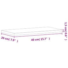 Vidaxl Nástenná polica 40x20x1,5 cm masívny buk