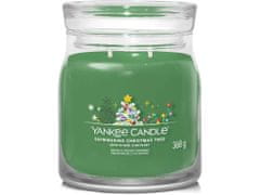 Yankee Candle Vonná sviečka Signature in glass medium Shimmering Christmas Tree 368g