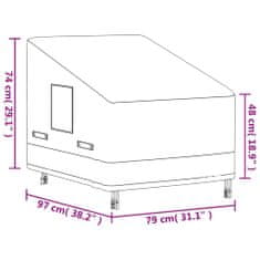 Vidaxl Kryty na záhradné stoličky 2ks 79x97x48/74cm 600D oxford. látka