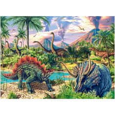 WOWO Puzzle CASTORLAND Dinosaury na Sopkách, 120 Dielikov, pre Deti 6+ Rokov