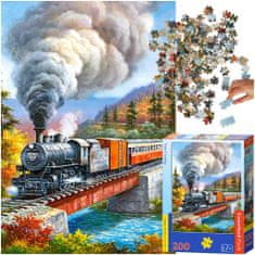 WOWO Puzzle CASTORLAND Train Crossing - 200 dielikov, vhodné pre deti 7+ rokov
