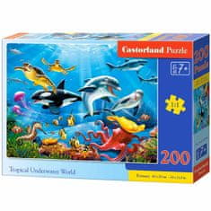 WOWO Puzzle Skladačka CASTORLAND 200 Dielikov - Tropický Podvodný Svet, Vhodné pre Deti 7+ Rokov