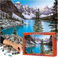 WOWO Puzzle CASTORLAND Jewel of the Rockies - 1000 dielikov, Motív Kanadského jazera, Rozmery 68x47cm