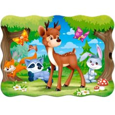 WOWO Puzzle CASTORLAND A Deer and Friends - 30 dielikov, Lesné zvieratká, pre deti 4+ rokov