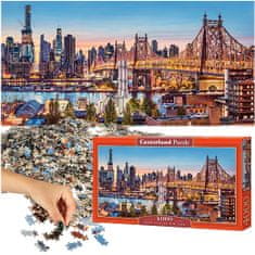 WOWO Puzzle Castorland Dobrý večer New York - Skladačka s 4000 dielikmi, Rozmery 138x68cm