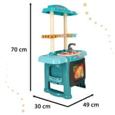 WOWO Interaktívna Detská Kuchynka s Osvetlením a Modrou Batériou