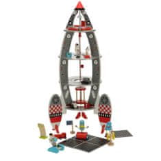 WOWO Drevená Kozmická Loď s Astronautom - Hračka pre Deti