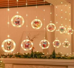 WOWO Vianočné LED Závesové Svietidlá s Obrázkami, 3m, 10 Žiaroviek, Diaľkové Ovládanie, Na Batérie