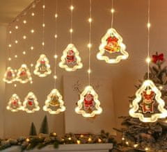 WOWO Vianočné LED Závesné Svetlá s Obrázkami na Stromčekoch, 3m, 10 USB Žiaroviek