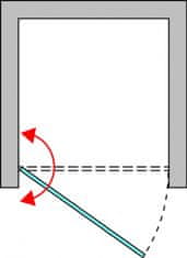 SANSWISS SANSWISS DIVERA Jednokrídlové dvere aluchróm Screen D22T11005087 - Sanswiss