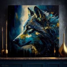 ARTMIE Dekoratívna maľba na plátne - PREMIUM ART - Wilderness in Wolf Eyes | 60x60 cm