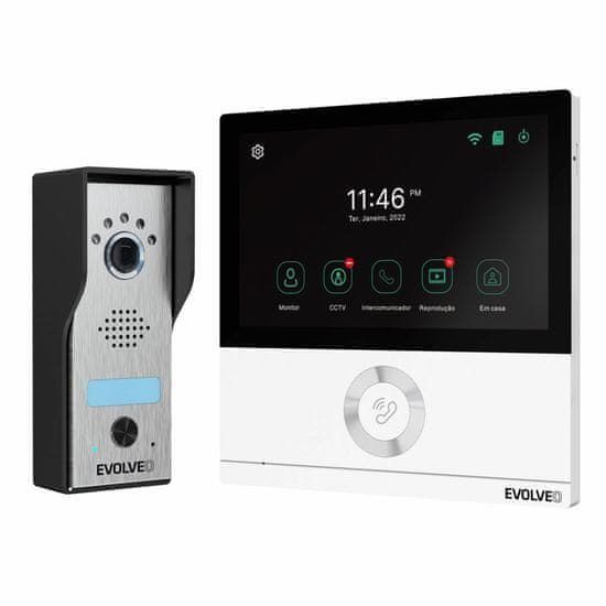 Evolveo DoorPhone AHD7, Sada domáceho WiFi videotelefónu s ovládaním brány alebo dverí, biely monitor