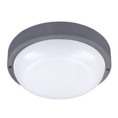 Solight Solight LED vonkajšie osvetlenie okrúhle, 20W, 1500lm, 4000K, IP54, 20cm, šedá farba WO750-G