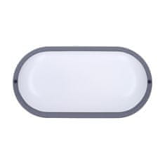 Solight Solight LED vonkajšie osvetlenie oválne, 20W, 1500lm, 4000K, IP54, 26cm, šedá farba WO749-G