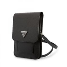 Guess Kabelka na mobil PU Saffiano Triangle Logo Black