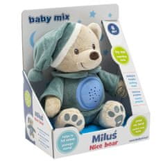 Baby Mix Plyšový zaspávačik medvedík s projektorom Baby Mix modrý 