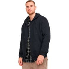 Jack&Jones Plus Pánska mikina JJEBRADLEY Relaxed Fit 12250596 Black (Veľkosť 4XL)