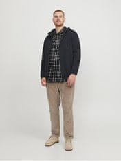 Jack&Jones Plus Pánska mikina JJEBRADLEY Relaxed Fit 12250596 Black (Veľkosť 4XL)