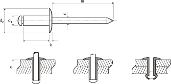 STREFA Niť DIN 7337 Al/st 3,0 x 6 ZB Cr3+ - balenie 500 ks