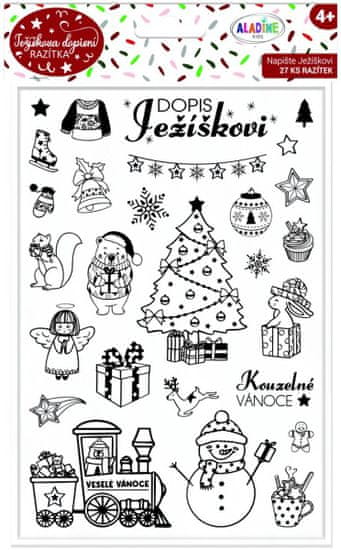 Aladine Pečiatky Stampo Christmas - List Ježiškovi 27 ks