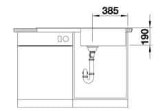 BLANCO Blanco Zia XL 6 S, silgranitový drez 1000x500x190 mm, 1-komorový, antracitová, BLA-517568