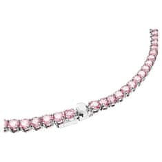 Swarovski Luxusný náhrdelník s ružovými kryštálmi Matrix Tennis 5681800