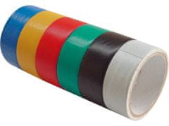 Extol Craft Pásky izolačný PVC, sada 6ks, 19mm x 18m, (3m x 6ks)