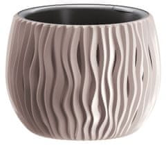 Prosperplast Kvetináč s vložkou SANDY Bowl 240, 238x161 mm, mocca