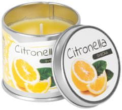 Sviečka Citronella, repelentná, plechová dóza, 50 g, 55x55 mm, Sellbox 12 ks (12 ks)