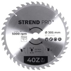 Strend Pro Kotúč Strend Pro TCT 305x3.2x30/20 mm 40Z, na drevo, pílový, SK plátky