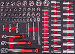 Strend Pro Zásuvka Strend Pro S239, 80 dielna, nástrčné kľúče a hlavice, do dielenského vozíka