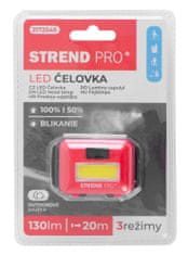 Strend Pro Čelovka Strend Pro Headlight H955, COB LED, 3xAAA, mix farieb (čierna, biela, červená)