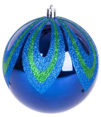 Gule MagicHome Vianoce, 4 ks, modré, s dekoráciou, na vianočný stromček, 10 cm