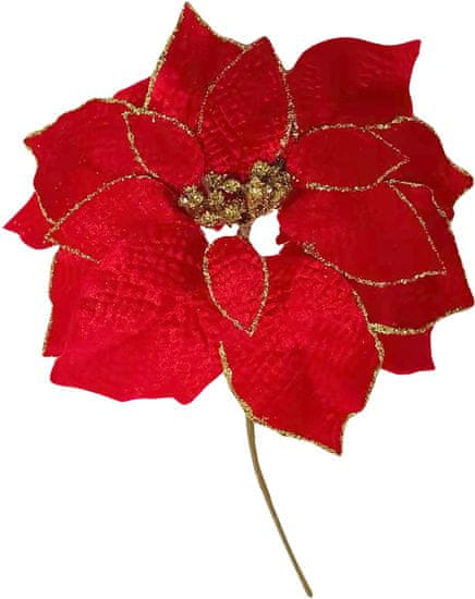 X Kvet MagicHome Vianoce, Poinssetia, červená, stonka, veľkosť kvetu: 35 cm