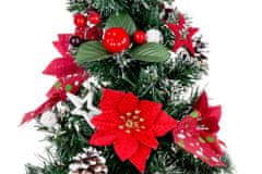 Stromček MagicHome Vianoce, ozdobený, červený, 41 cm