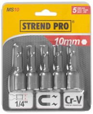 Strend Pro Hlavica s magnetom Strend Pro MS84, 10 mm, 1/4", magnetický držiak bitov, bal. 5 ks