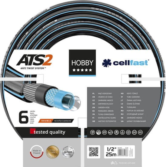 Cellfast Hadica Cellfast Hobby ATS2 1", L-25 m, záhradná