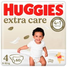 Huggies Extra Care plienky jednorazové 4 (8-14 kg) 60 ks