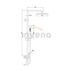 Invena Sprchový stĺp svart basic, čierna (AU-85-D04-X)