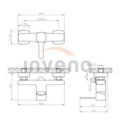 Invena Sprchová batéria glamour trend zlato (BN-02-009-V)