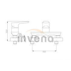 Invena Sprchová batéria dokos biela/chróm (BN-19-002-V)