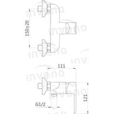 Invena Sprchová batéria siros čierna (BN-90-004-A)