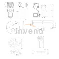 Invena Podomietkový set 2-cestná nástenná batéria dafni , round, number 14 (BS-88-014-A)